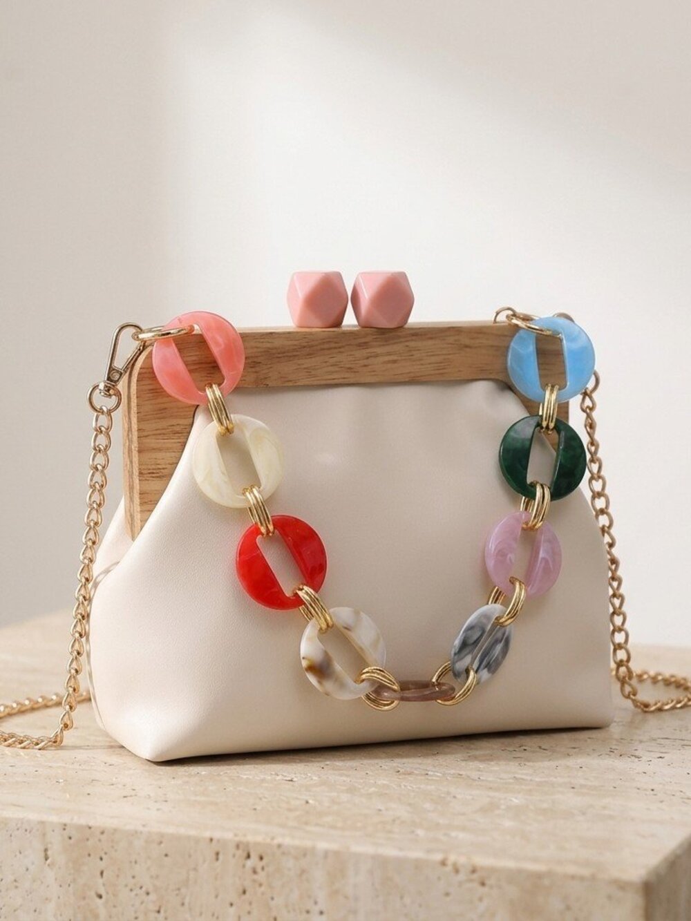 Color Pop Acrylic Chain Talullah Mini Bag